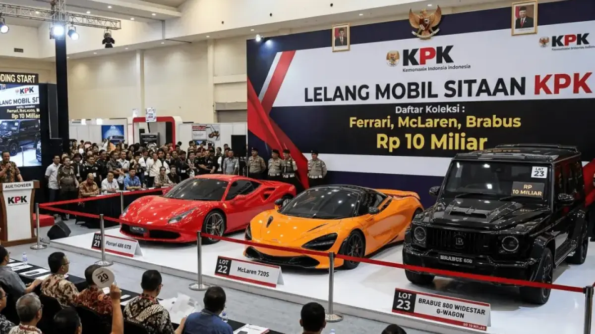Lelang Mobil Sitaan KPK Bikin Melongo! Ada Ferrari, McLaren hingga Brabus Rp10 Miliar, Ini Daftar Koleksinya