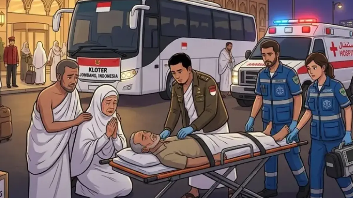 Ilustrasi jemaah haji meninggal. (Ainul Hafidz/AI/Radar Jombang)
