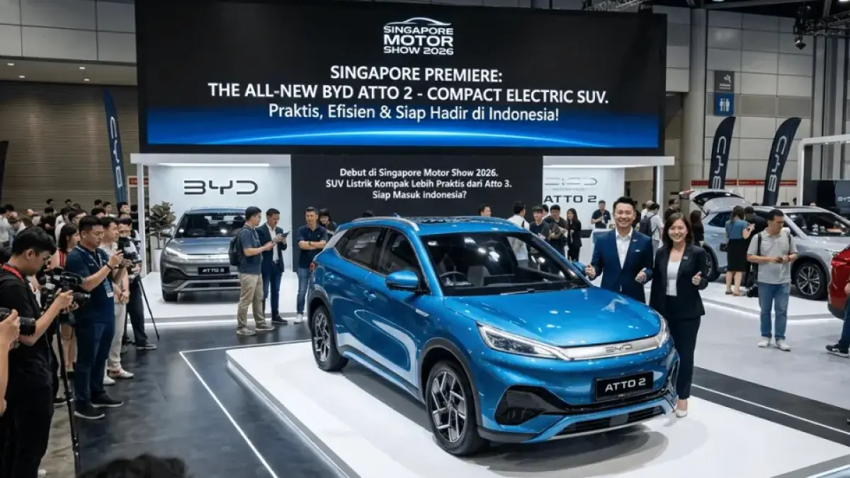 BYD Atto 2 Debut di Singapore Motor Show 2026, SUV Listrik Kompak Lebih Praktis dari Atto 3, Siap Masuk Indonesia?