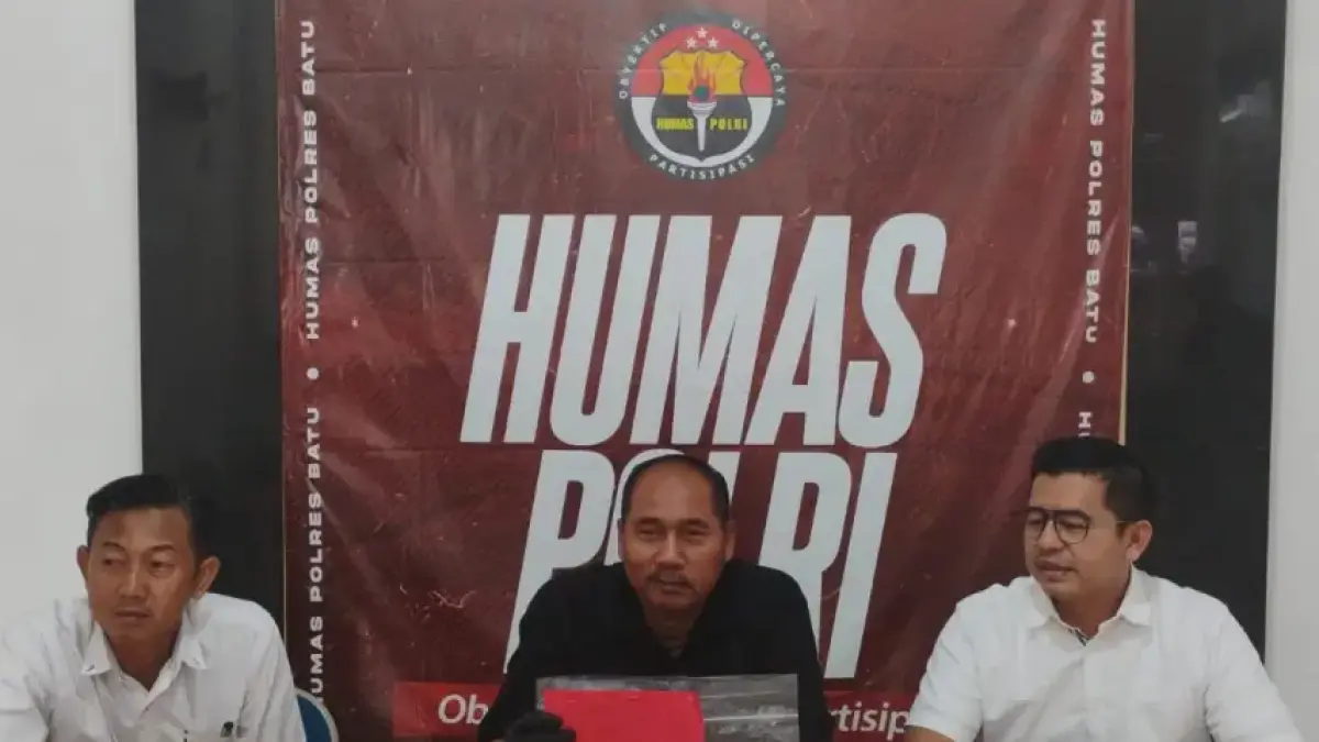 Polres Batu merilis kasus narkoba yang melibatkan pria Oro-Oro Ombo, Kota Batu. (Polres Batu)