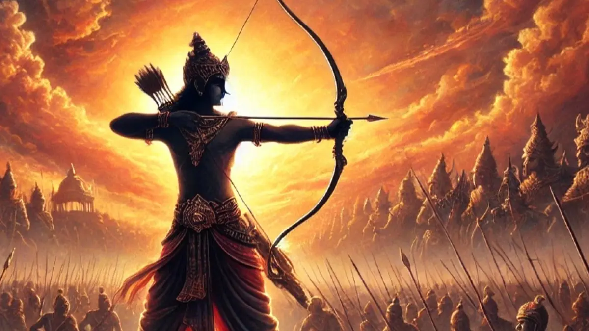 Ilustrasi Arjuna dalam lakon wayang Arjuna Prasetya.
