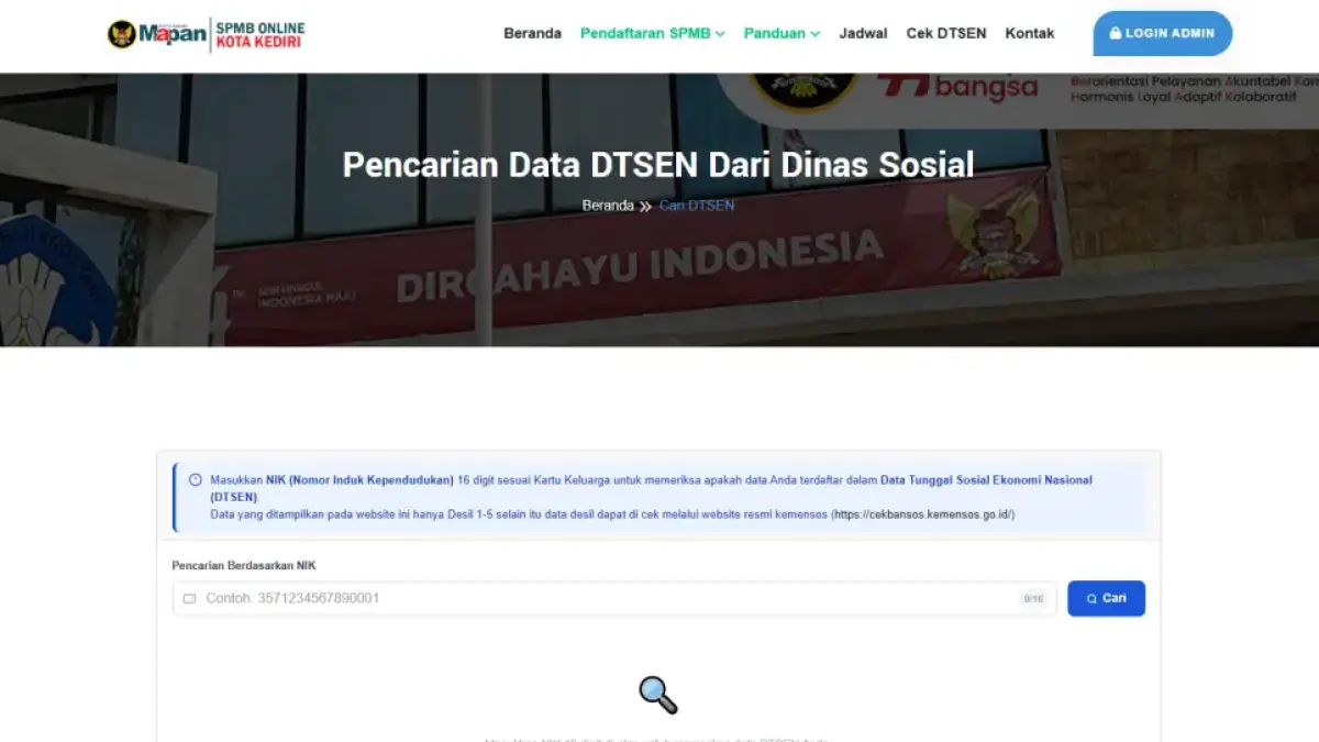 Cek Desil Online Kediri