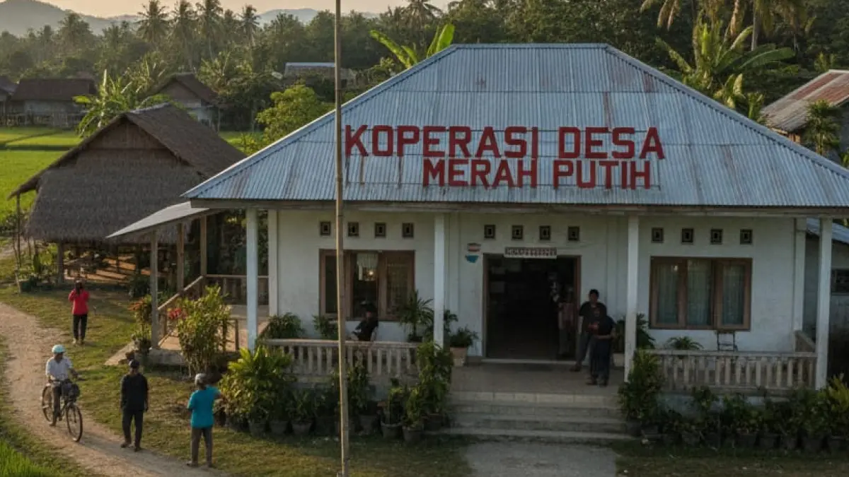 Ilustrasi koperasi desa merah putih.