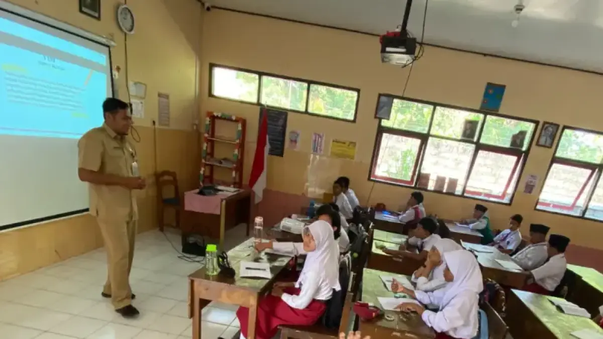 Suasana MPLS Ramah di salah satu sekolah di Blitar. 