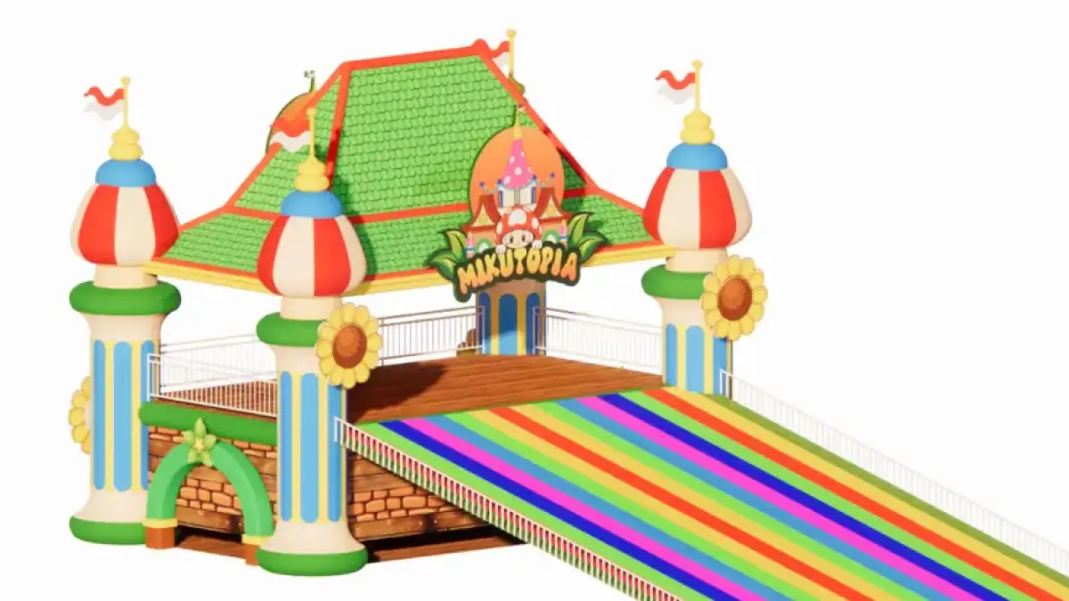 WAHANA BARU: Desain Tremela Rainbow Slide yang tengah disiapkan Mikutopia untuk menambah pilihan atraksi wisata menyambut  libur Nataru 2026.