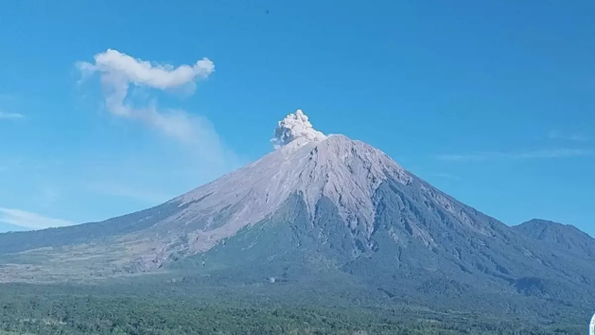 Foto erupsi Gunung Semeru&nbsp; 