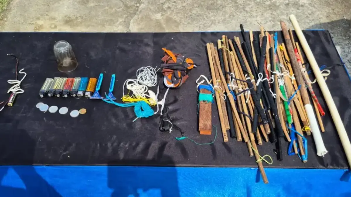 Sejumlah barang ditemukan saat penggeledahan blok hunian Lapastik Bangli, Rabu (23/9/2026). (Ist)