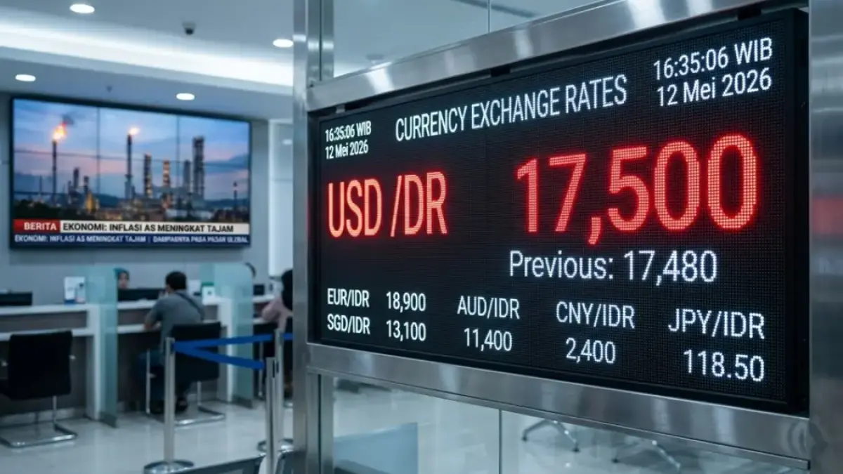 Nilai tukar Rupiah secara organik kembali melemah hingga menembus level Rp17.500 per Dolar AS akibat tingginya harga minyak dunia dan penantian pasar terhadap data inflasi Amerika Serikat. (ai/rifki/halojember)