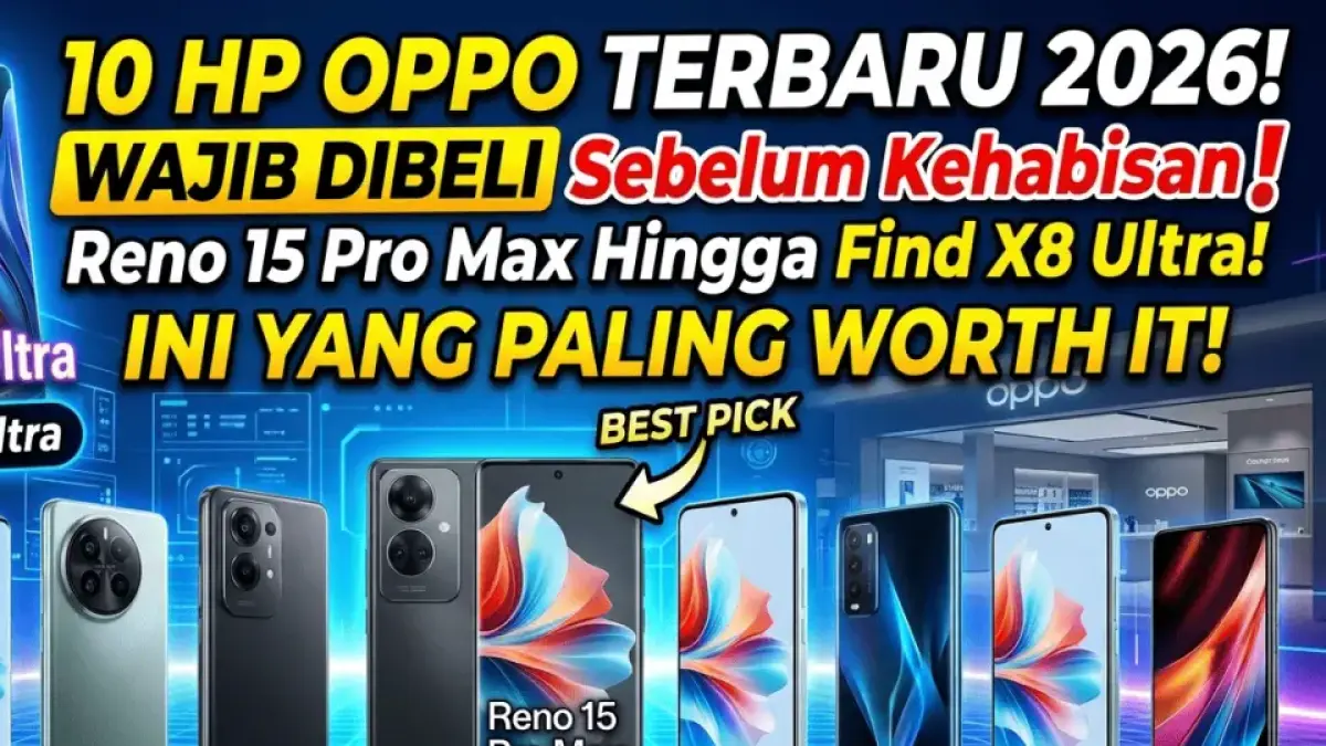 10 HP Oppo Terbaru 2026 yang Wajib Dibeli Sebelum Kehabisan! Dari Oppo Reno 15 Pro Max hingga Find X8 Ultra, Ini yang Paling Worth It