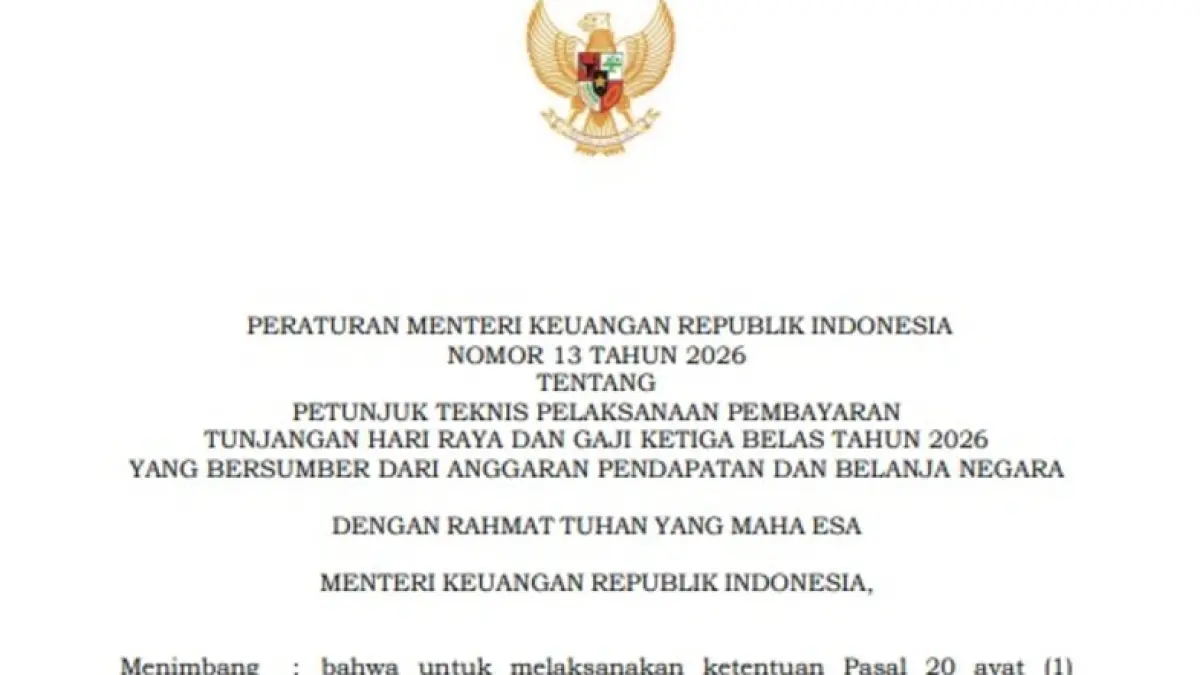PMK No. 13 Tahun 2026