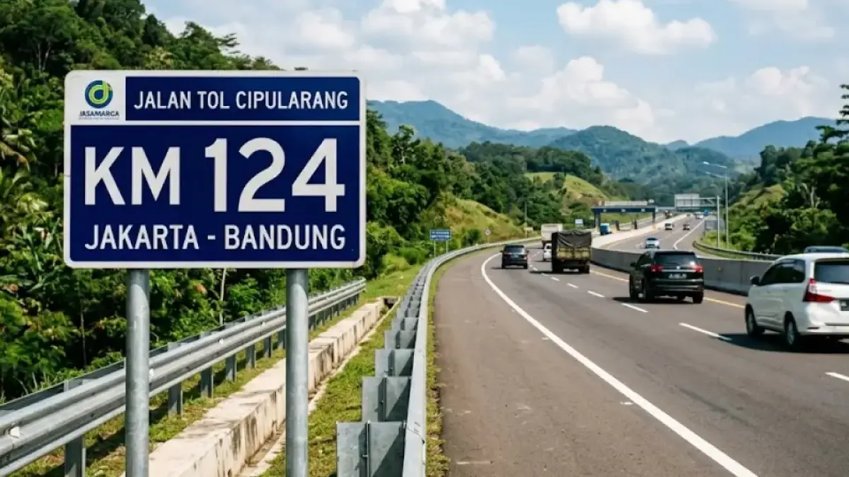 ilustrasi papan angka di jalan tol