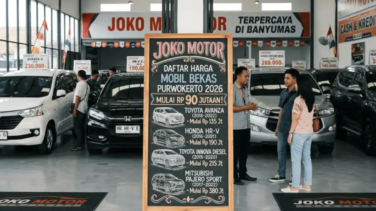 Daftar Harga Mobil Bekas Purwokerto 2026 di Joko Motor: Mulai Rp90 Jutaan, Ada Avanza, HR-V, Innova Diesel hingga Pajero!