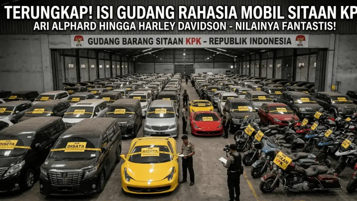 Terungkap! Isi Gudang Rahasia Mobil Sitaan KPK, dari Alphard hingga Harley Davidson, Nilainya Fantastis
