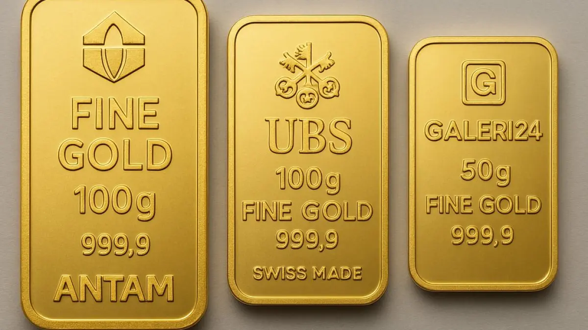 ilustrasi emas batangan