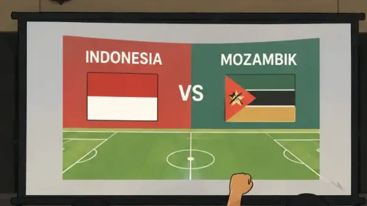 Ilustrasi nobar timnas Indonesia vs Mozambik.