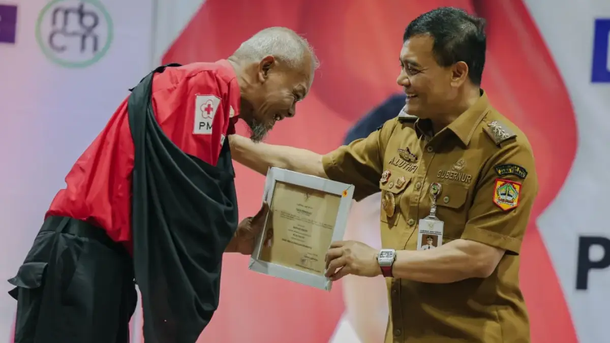 Gubernur Ahmad Luthfi hadir dalam temu Donor Darah Sukarela 2026 di Balairung Astina, UTC Convention Hotel, Kota Semarang, Selasa (29/9/2026). (ist)