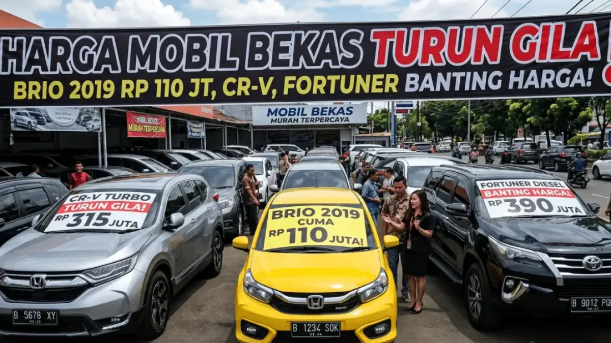 Harga Mobil Bekas Turun Gila! Brio 2019 Cuma Rp110 Juta, CR-V Turbo hingga Fortuner Diesel Ikut Banting Harga