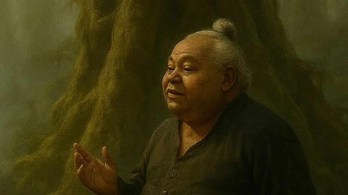Ilustrasi tokoh wayang Semar.