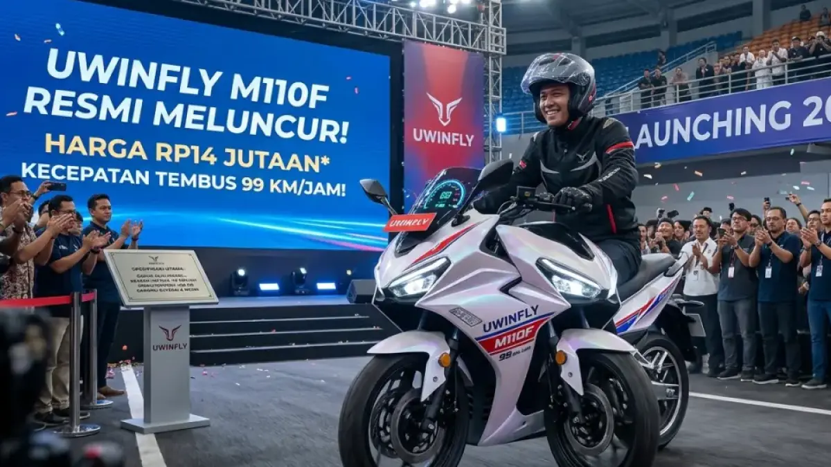 Uwinfly M110F Resmi Meluncur, Motor Listrik Murah 2026 Harga Rp14 Jutaan dengan Kecepatan Tembus 99 Km/Jam!