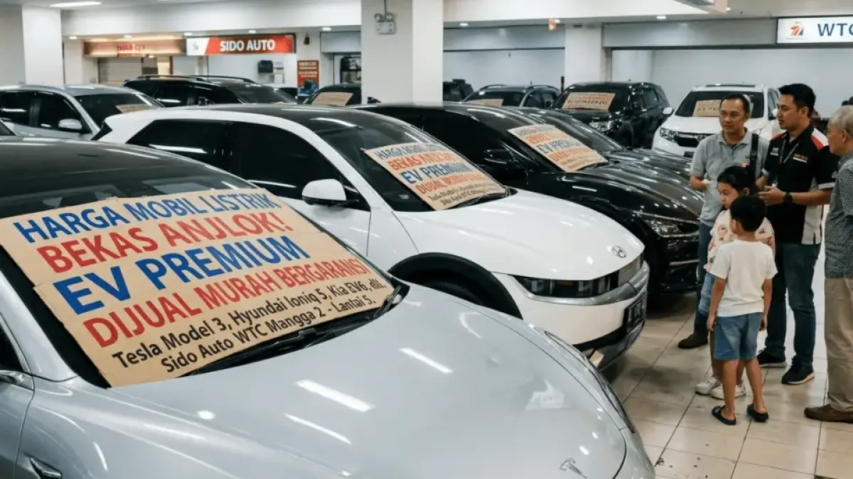 Harga Mobil Listrik Bekas Anjlok! EV Premium Dijual Murah Bergaransi di Sido Auto WTC Mangga 2
