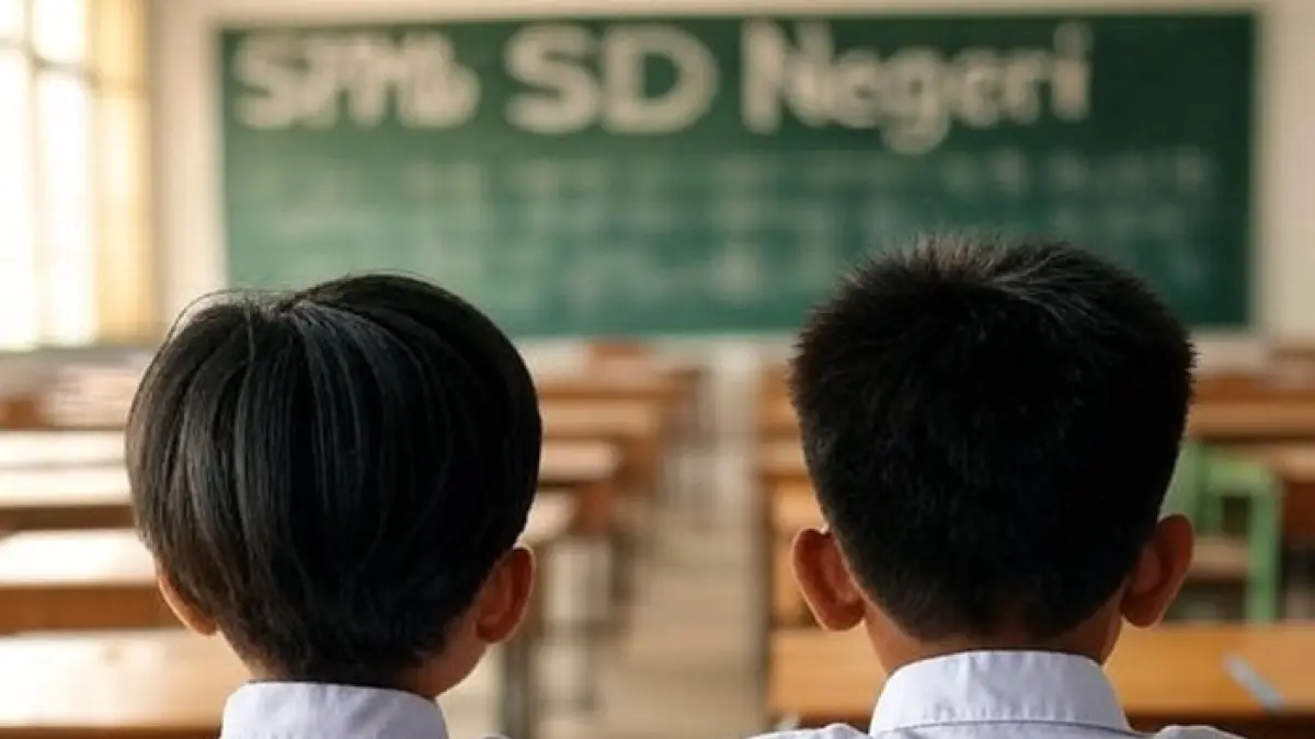 Ilustrasi SPMB SD Negeri kekurangan siswa. (Ainul Hafidz/AI/Radar Jombang)