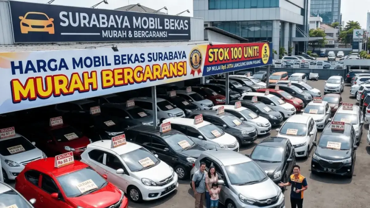 Harga Mobil Bekas Surabaya Murah Bergaransi! Stok 100 Unit, DP Mulai Rp5 Juta Langsung Bawa Pulang
