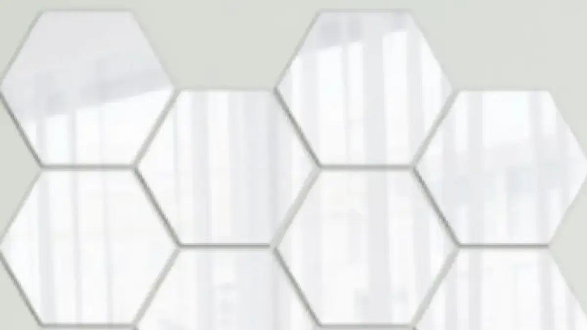 Bright Crown 12PCS Hexagonal Mirror