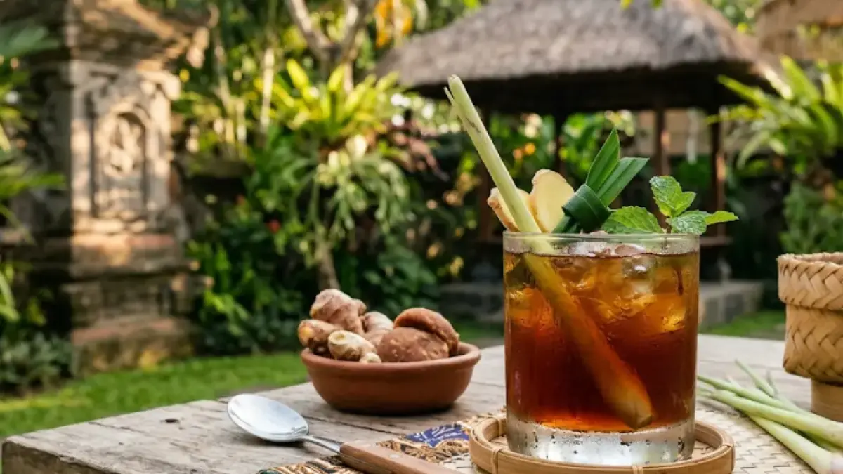 ilustrasi mocktail tradisional