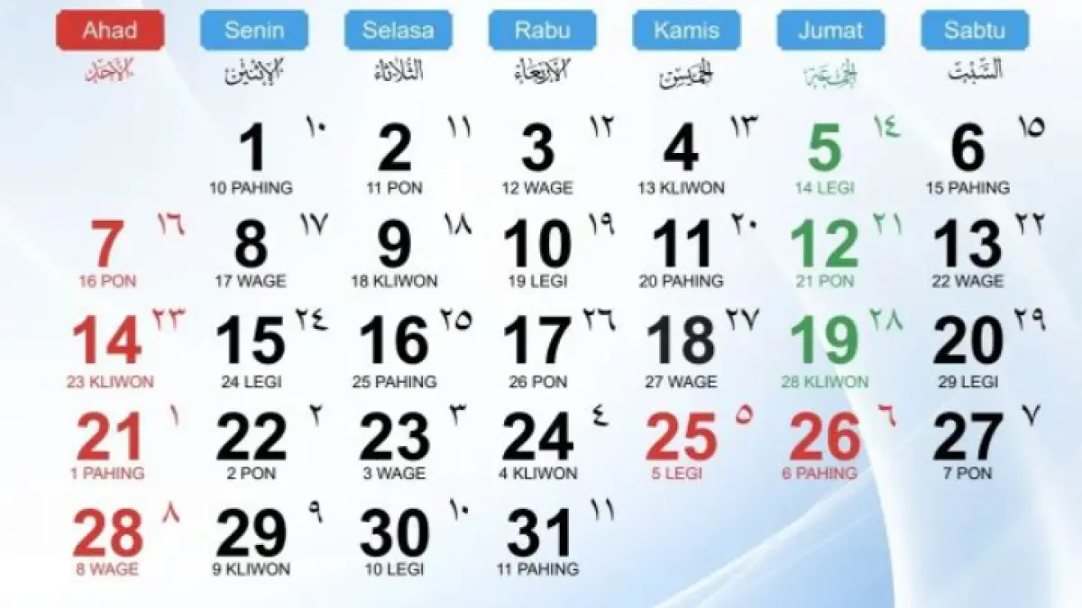 Tanggal 25 Agustus 2026 Libur Apa?