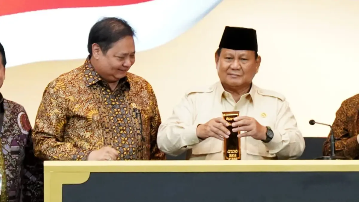 Presiden Prabowo bersama Menteri Koordinator Bidang Perekonomian Airlangga Hartanto