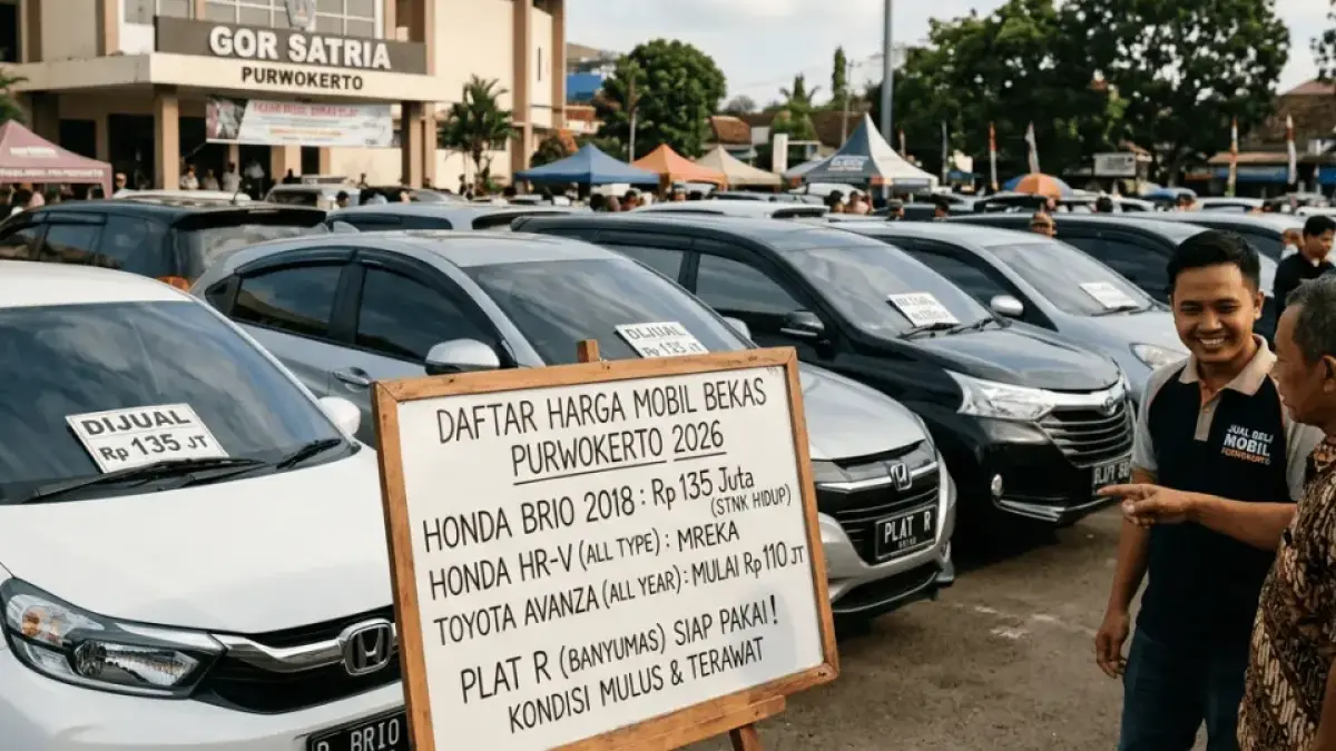 Daftar Harga Mobil Bekas Purwokerto 2026: Brio 2018 Rp135 Juta, HR-V hingga Avanza Plat R Siap Pakai!