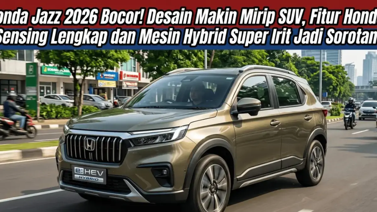 Honda Jazz 2026 Bocor! Desain Makin Mirip SUV, Fitur Honda Sensing Lengkap dan Mesin Hybrid Super Irit Jadi Sorotan