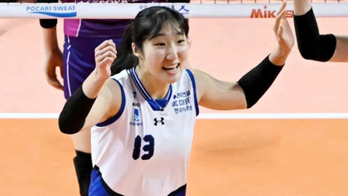 Jeon Ji Yoon, salah satu outside hitter andalan Hyundai Hillstate yang kini jadi rekan duet Megawati Hangestri.