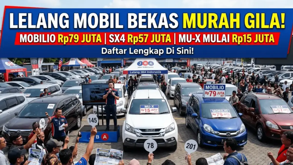 Lelang Mobil Bekas Murah Gila! Mobilio Rp79 Juta, SX4 Rp57 Juta hingga MUX Mulai Rp15 Juta, Ini Daftar Lengkapnya