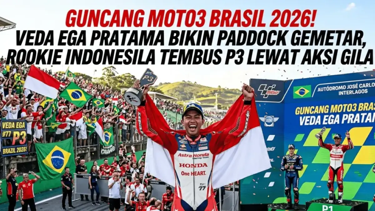 Guncang Moto3 Brasil 2026! Veda Ega Pratama Bikin Paddock Gemetar, Rookie Indonesia Tembus P3 Lewat Aksi Gila