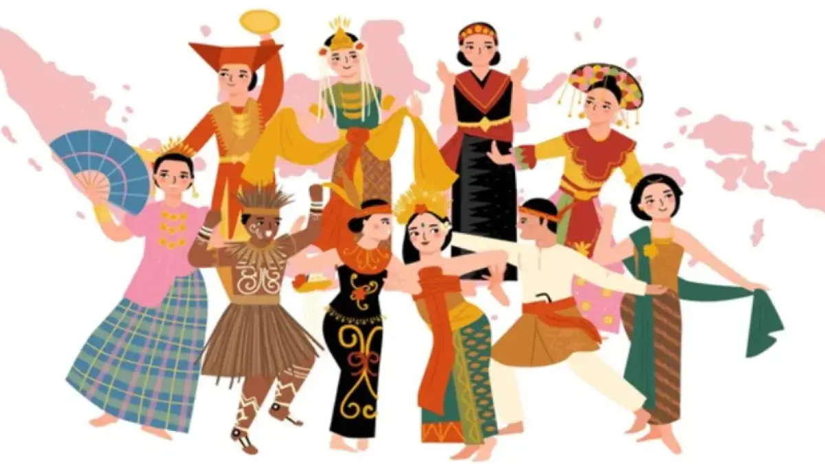 Ilustrasi Keberagaman Budaya Indonesia
