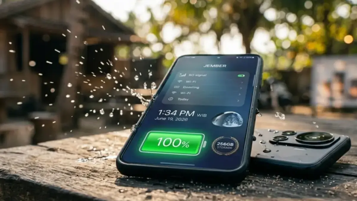 Ulasan mendalam seputar panduan belanja gawai berdaya tahan tinggi setelah rilis laporan mengenai daftar rekomendasi 5 HP murah terbaru penyimpanan lega Juni 2026 memori 256 GB baterai 8100 mAh demi memenuhi kebutuhan mobilitas tinggi konsumen pekan ini. (ai/rifki/halojember)